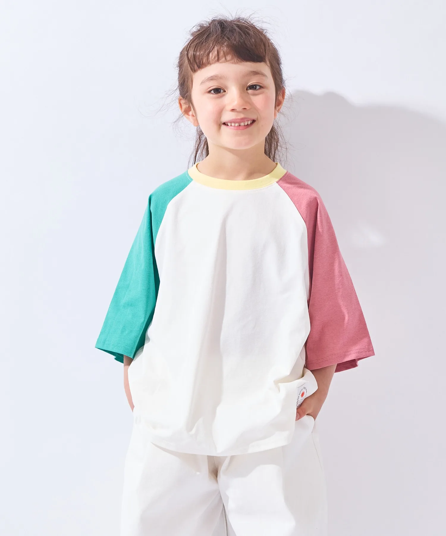 Детская футболка с защитой от UV и влаги Raglan ever closet белая