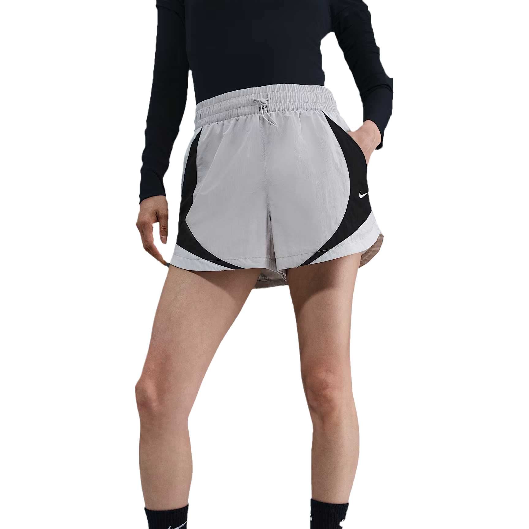 

Шорты Swoosh Sports женские Nike, белый/черный