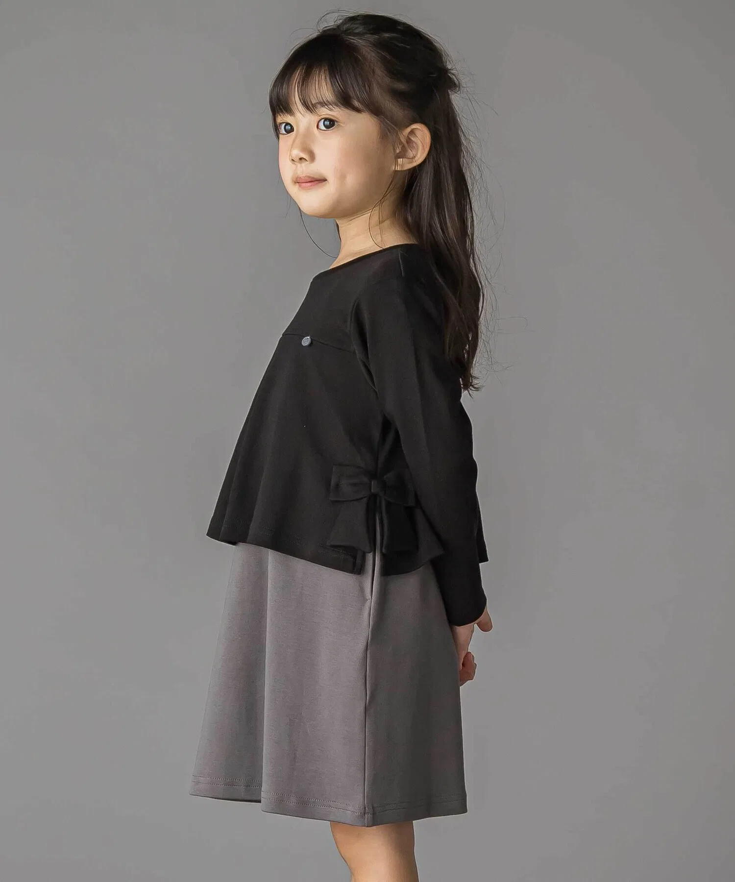 Детское платье-комбинация BeBe Petits Pois Vert чёрное