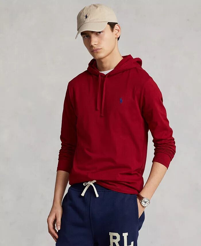 

Мужская футболка с капюшоном из джерси Polo Ralph Lauren, красный