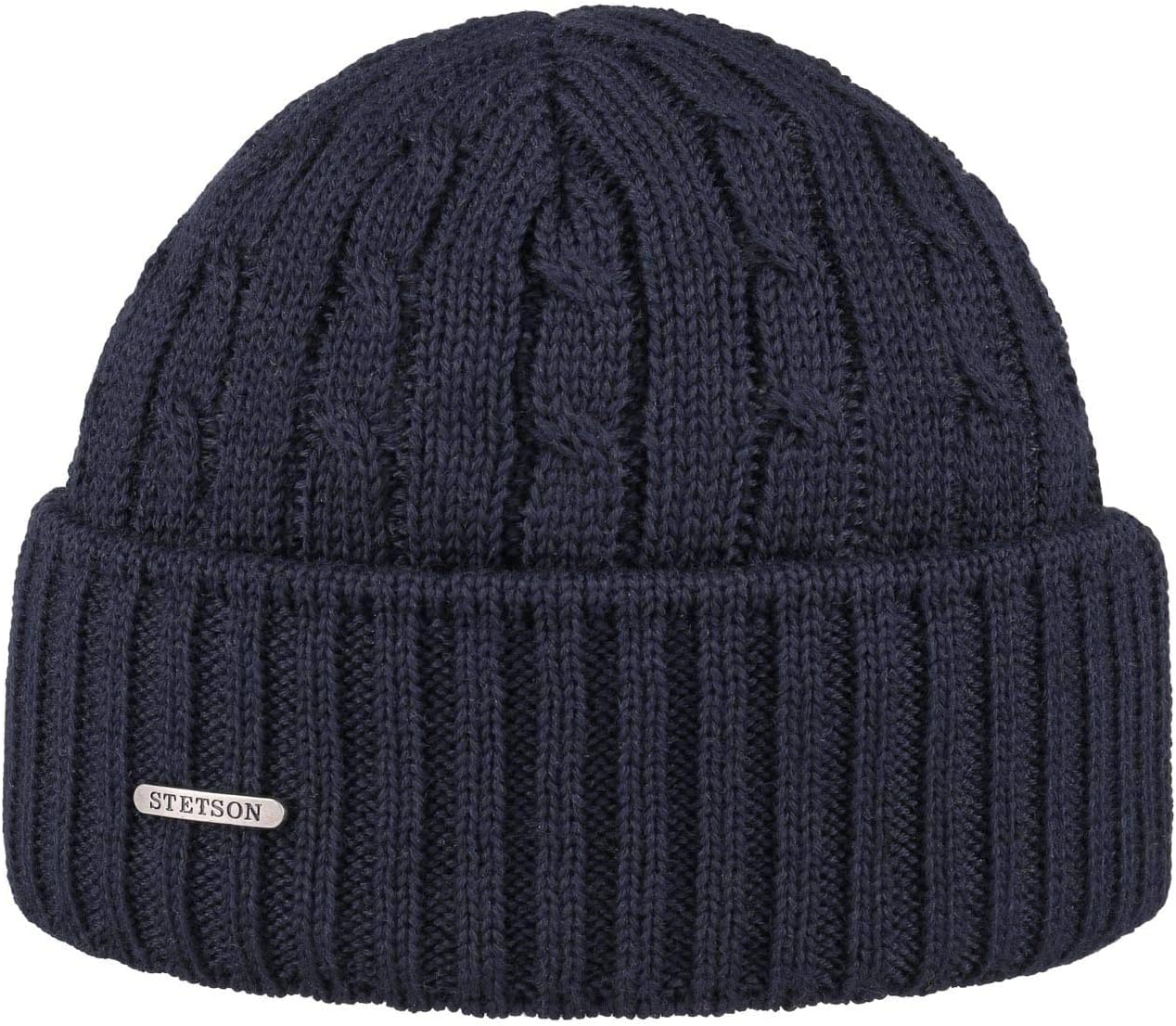 

Вязаная шапка Stetson Georgia Beanie из мериносовой шерсти, сделано в Германии, унисекс, зимняя, Blue