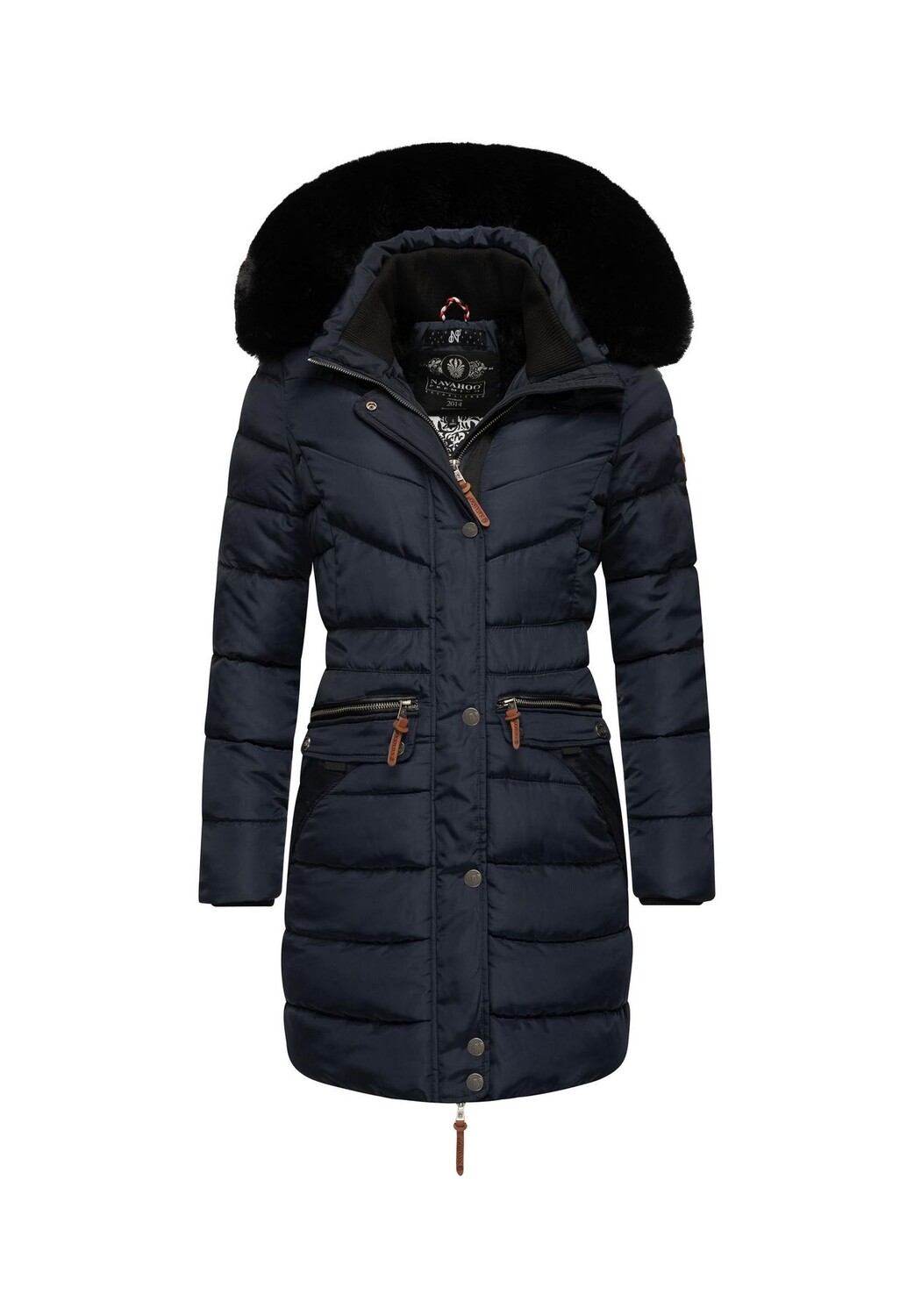 

Стеганое пальто Паула NAVAHOO, цвет Blue With Black Fur