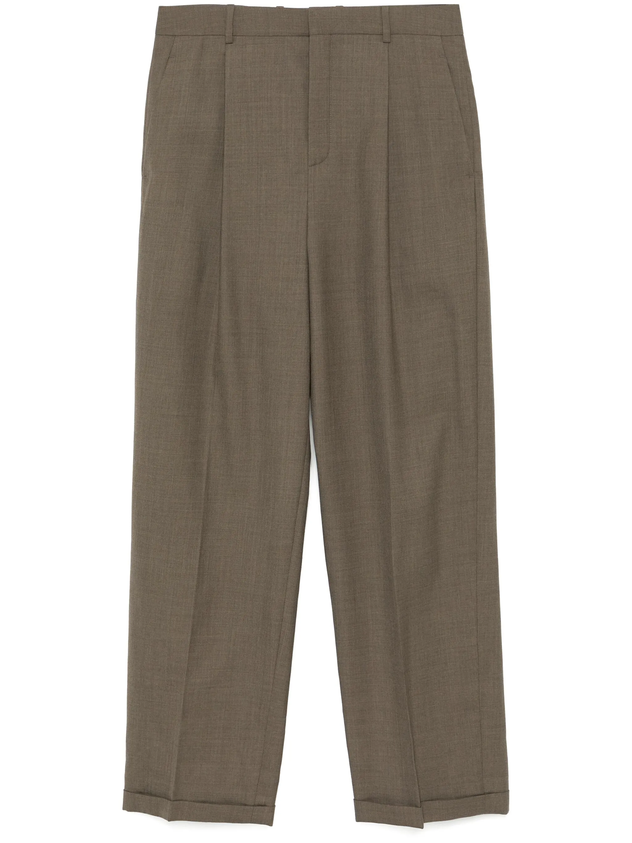 

Брюки строгого кроя Saint Laurent, коричневый