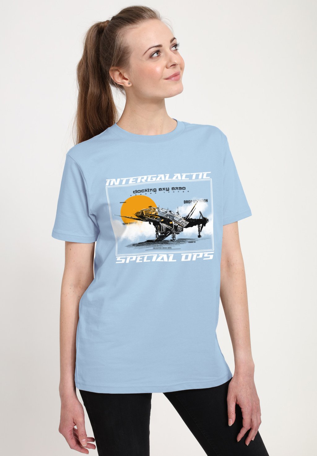 

Футболка с принтом MATT KEELING INTERGALACTIC Henry Tiger, светло-голубой