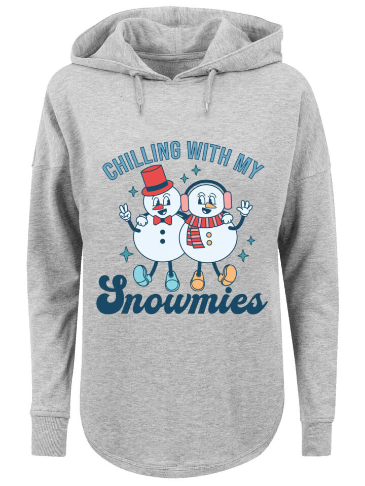 

Пуловер F4NT4STIC Oversized Hoodie Chilling with My Snowmies, серый
