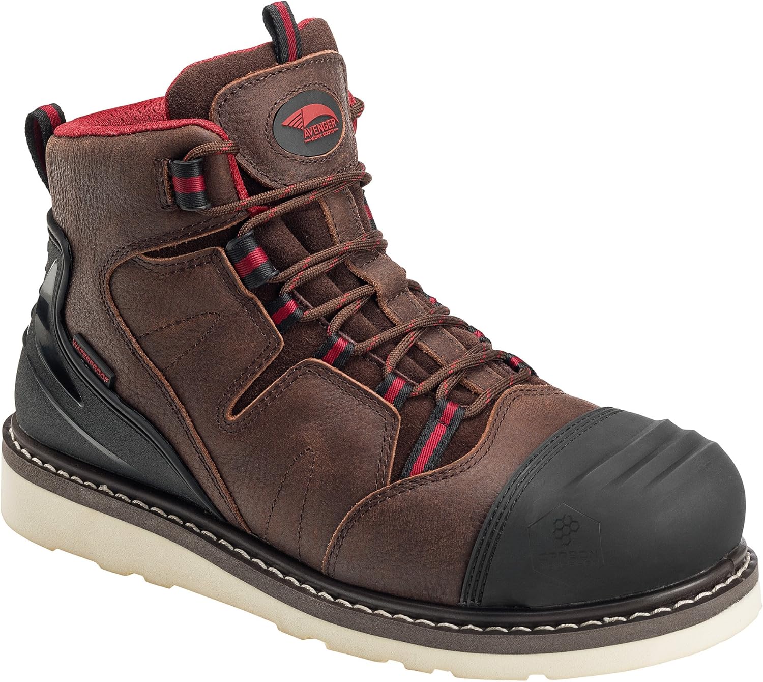 

Мужские ботинки FSI Footwear Specialties International 7506 15 см из кожи с защитным носком и карбоновым нановолокном, на танкетке EH, 11.5 Wide No Color