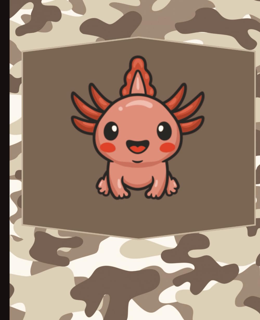 

Axolotl Neutral Camo Notebook Creative Journal | Wide ruled, comic, and blank pages 120 total | 7.5 x 9.25 in. | Kids School Writing Drawing (Independently published)