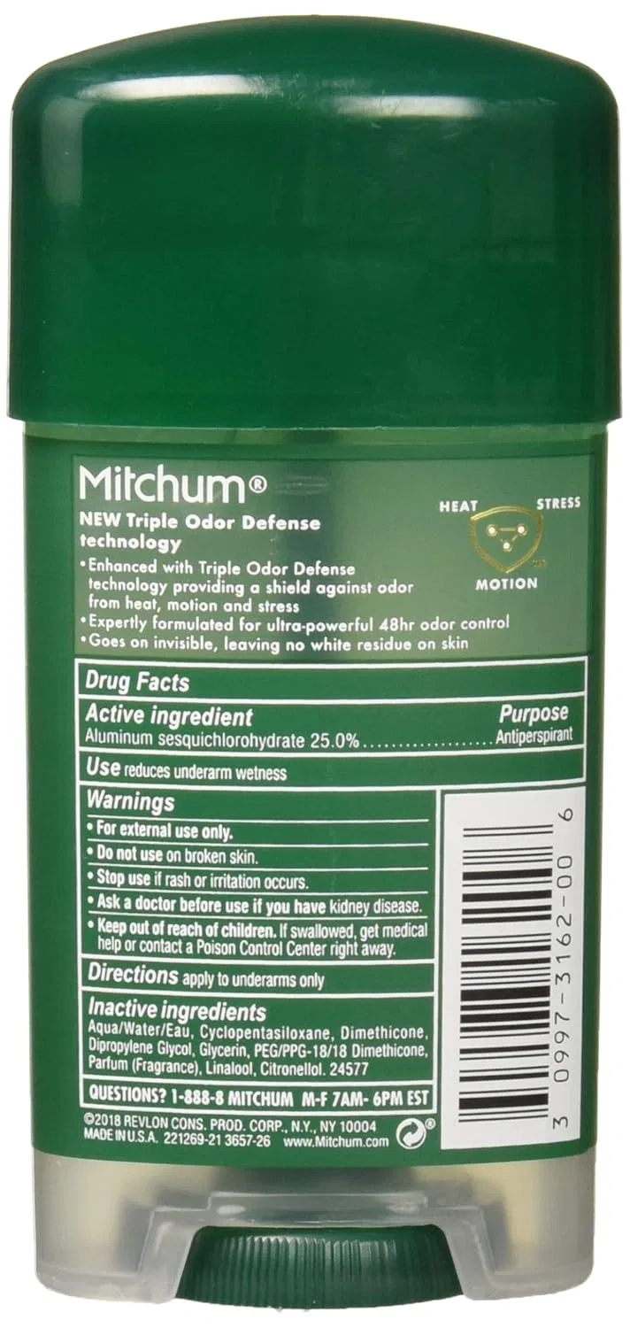 Мужской антиперспирант-дезодорант Mitchum Clear Gel Super Sport 2 x 64 г Mitchum — фото 2