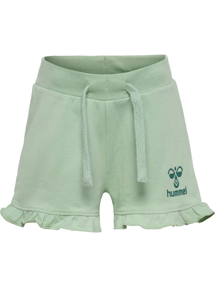 

Детские шорты "Talya Ruffle Shorts" зеленого цвета Hummel
