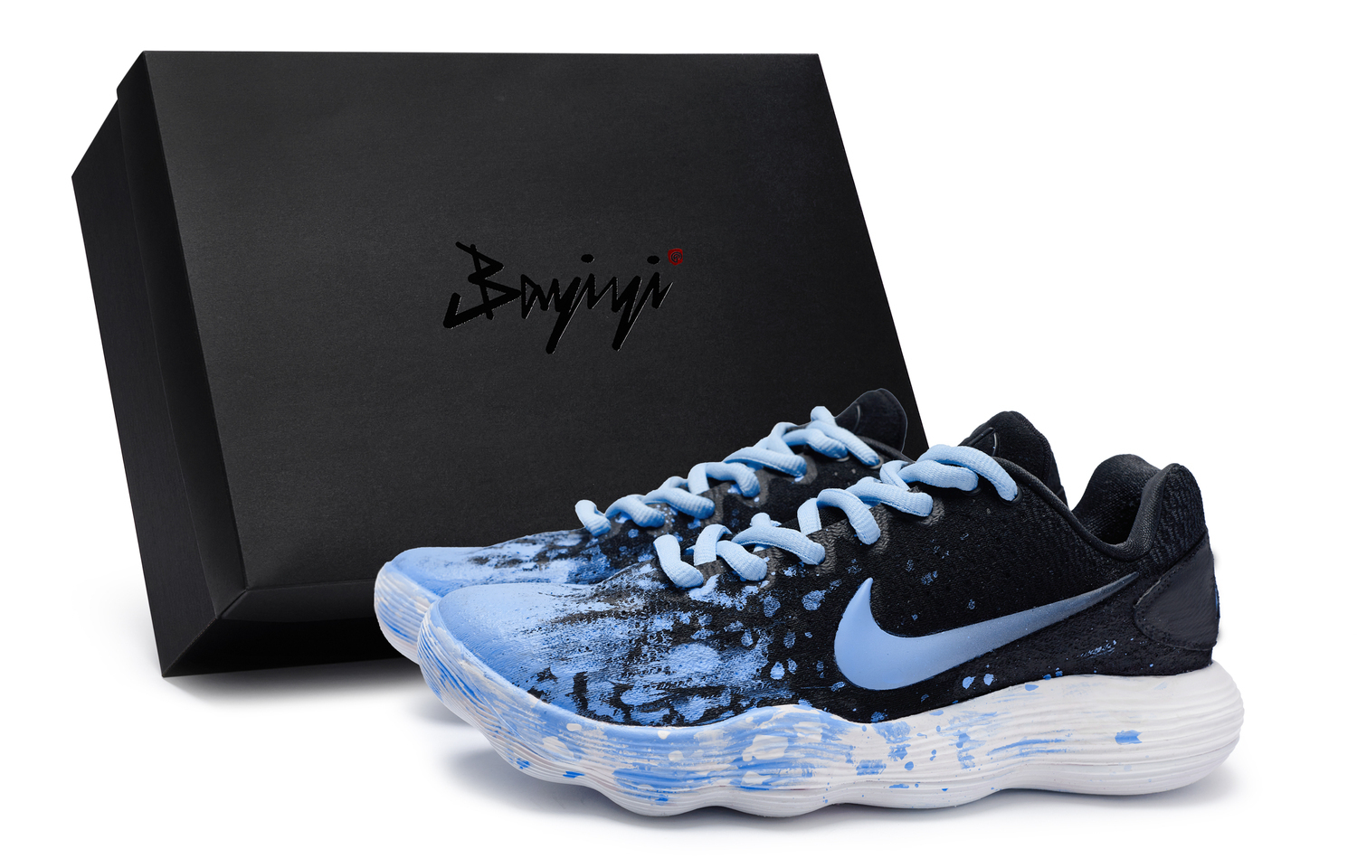 

Гиперданк 2017 Баскетбольные кроссовки Мужские Низкие Синий/Черный Найк, Черный Синий