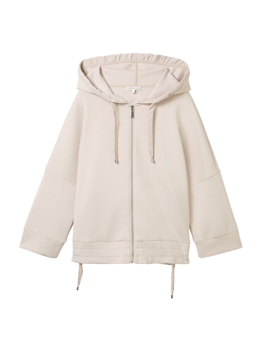 

Толстовка с капюшоном на молнии TOM TAILOR Zip-Up Hoodie, светло-бежевый