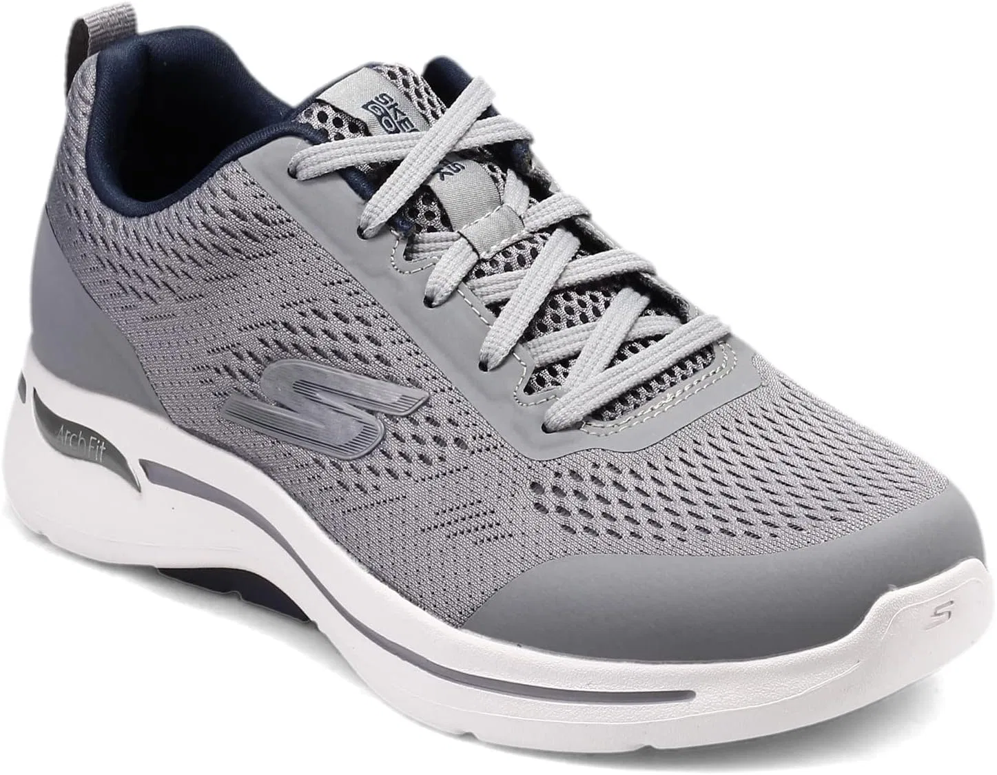 Skechers Herren Gowalk Arch Fit - Athletischer Workout-wanderschuh mit Luftgekühltem Schaumstoff-кроссовкиКроссовки, Grey Navy