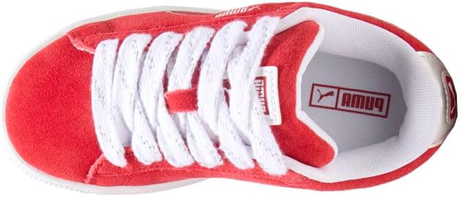 Кроссовки Puma Unisex-Child Suede XL (Little Kid), белый/красный — фото 4
