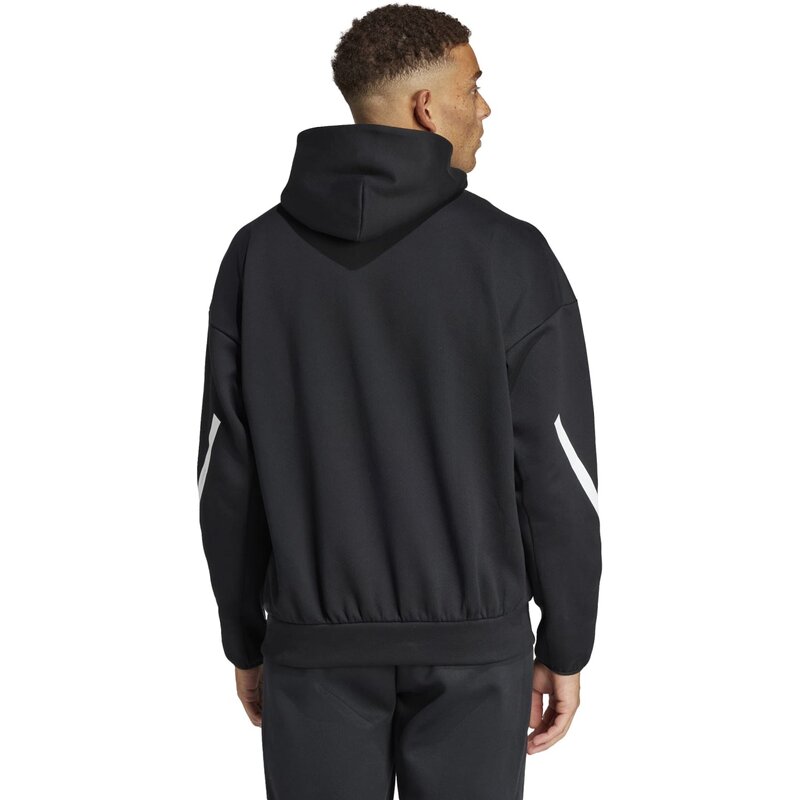 Толстовка с капюшоном zne (нормальная и длинная) Adidas, черный — фото 3