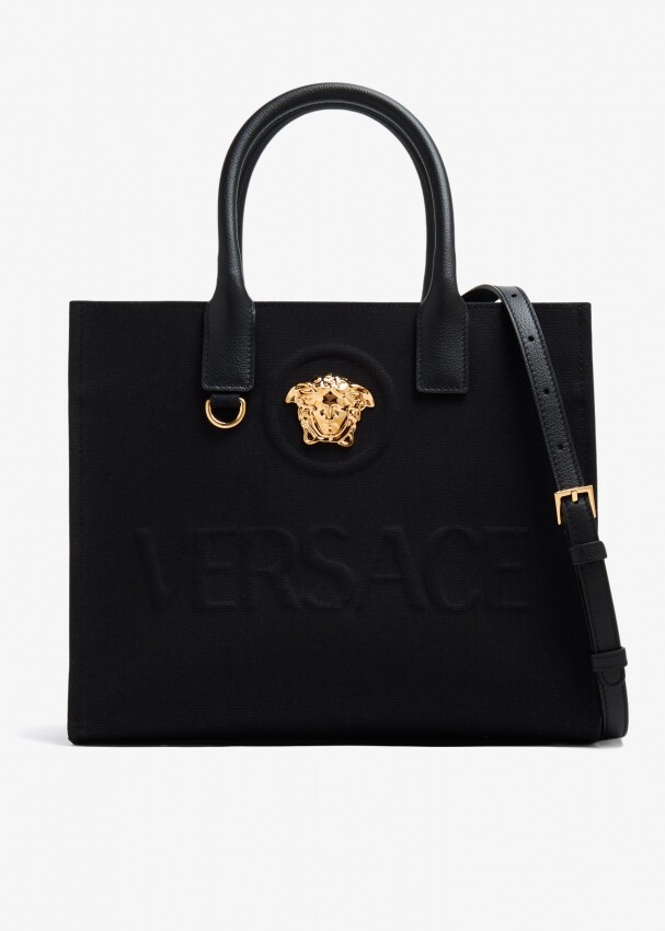

Сумка-тоут Versace Logo, черный