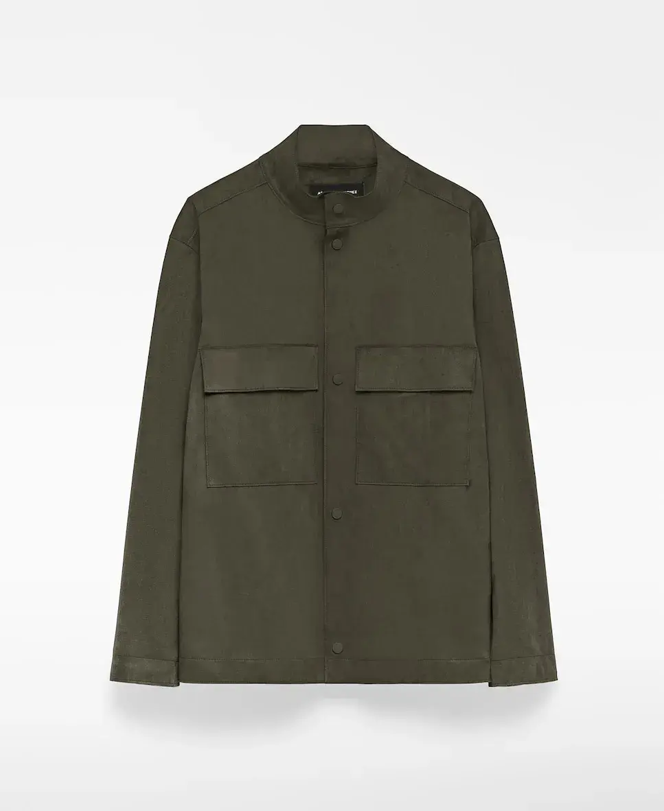 

Мужская замшевая куртка с карманами на груди Adolfo Dominguez, зеленый