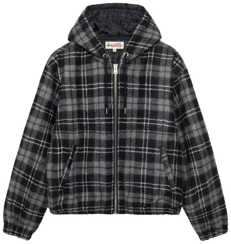 

Куртка Stussy Work Jacket Wool Plaid 'Charcoal', серый