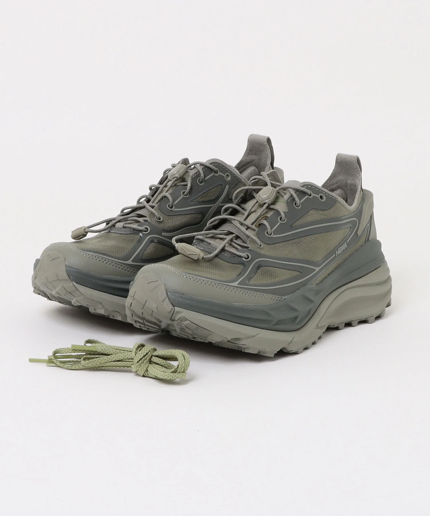Мужские кроссовки для бега HOKA Stinson One7 хаки — фото 4