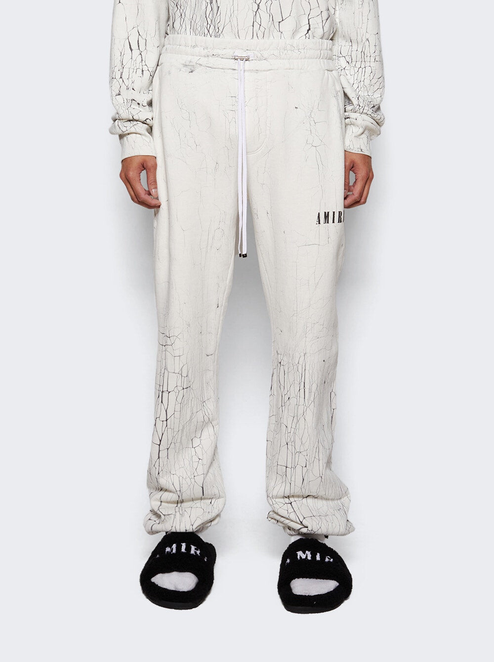 

Белые спортивные штаны с логотипом Cracked Dye Amiri, белый