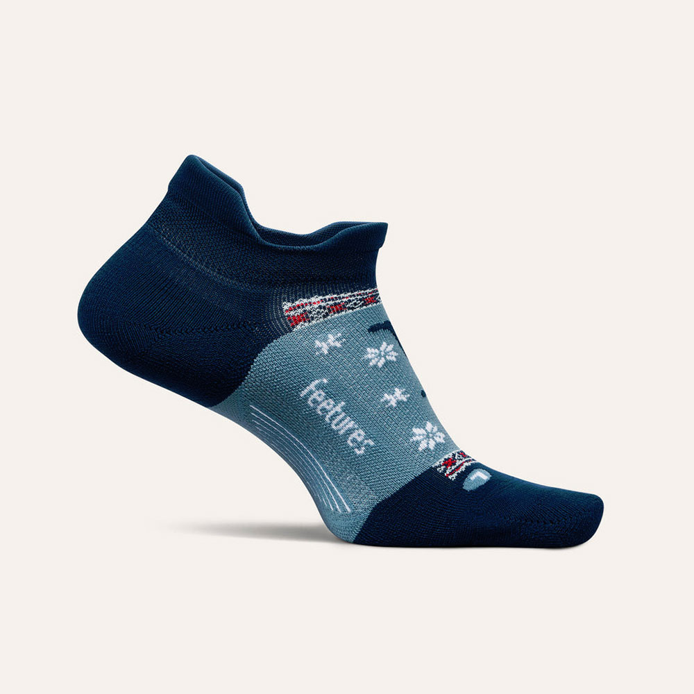 

Беговые носки Feetures Holiday Low Cushion No Show Tab (для взрослых) с низкой амортизацией и невидимкой., Holiday Blue