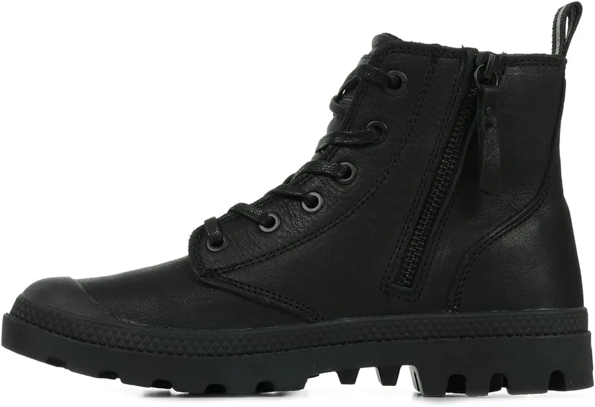 Мужские кожаные кроссовки-ботинки Pampa Zip Palladium, Black — фото 4