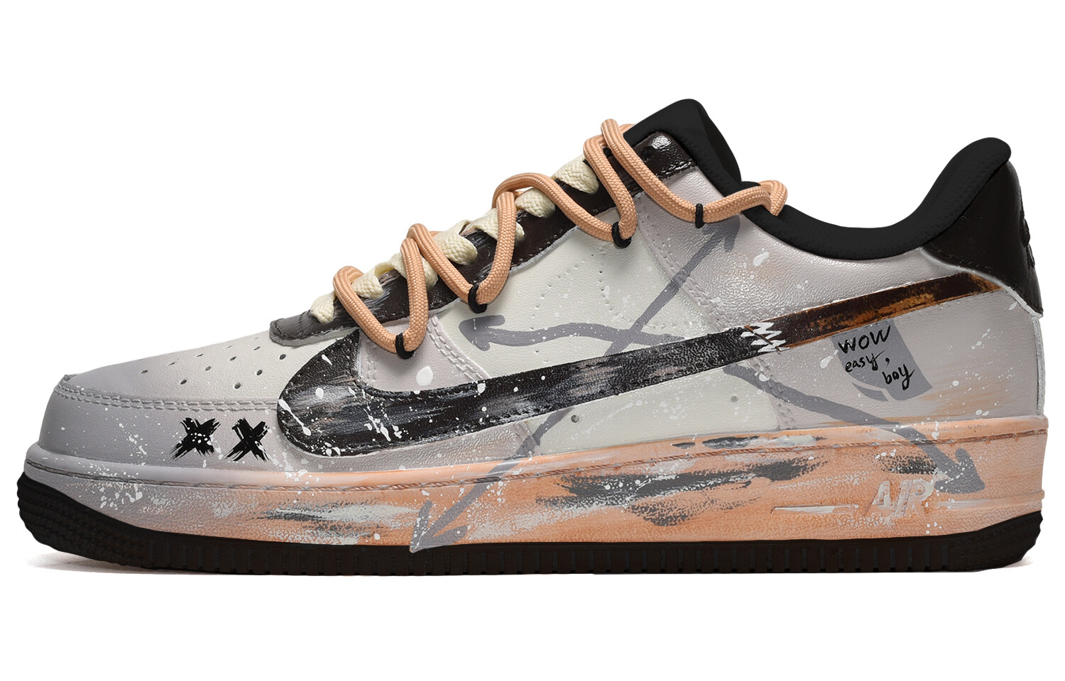 

Кроссовки Nike Air Force 1 Skateboard Shoes Unisex Low-Top Black Gray/Brown