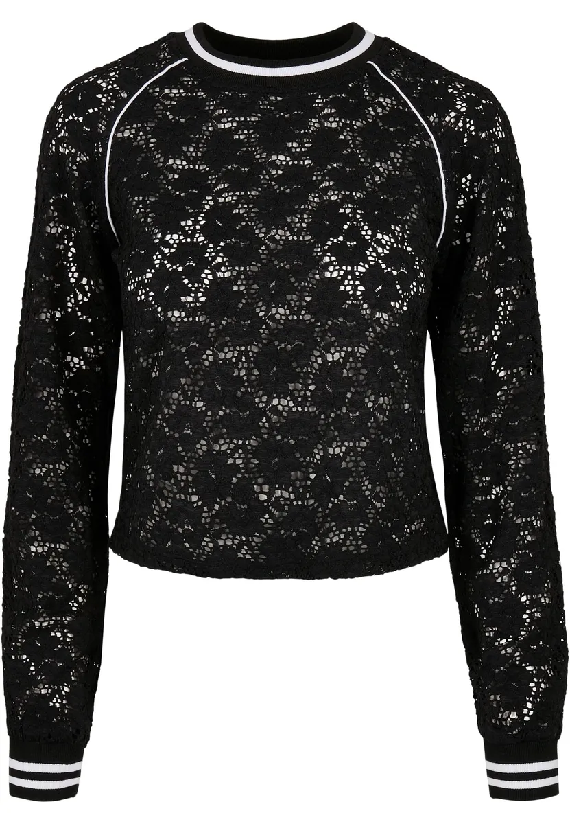 

Студенческая куртка URBAN CLASSICS " Urban Classics Women's Ladies Short Lace College Crew" (1 шт.), без капюшона, черный