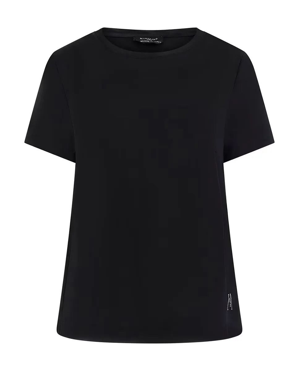

Женский шелковый топ с короткими рукавами Marciano by Guess, черный