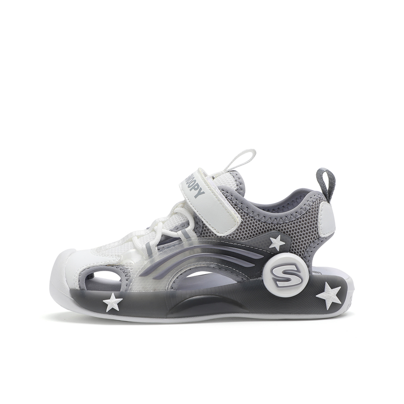 

Детские сандалии с низким верхом, устойчивые к истиранию и скольжению SNOOPY, серый/белый