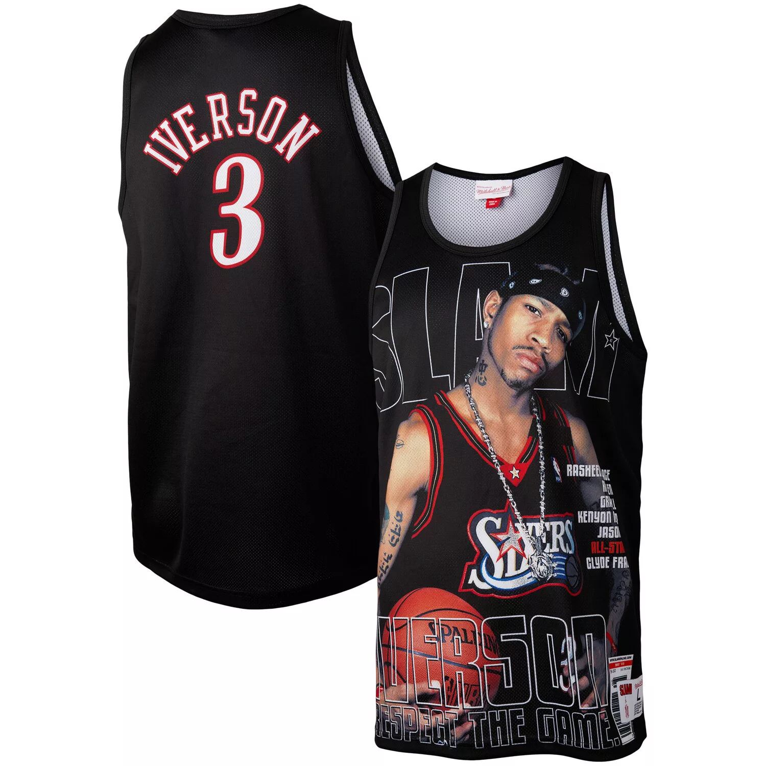 

Мужская черная майка Mitchell & Ness Allen Iverson Philadelphia 76ers Slam Player