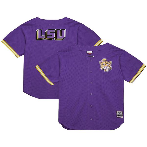

Мужская фиолетовая футболка LSU Tigers Game Time Vintage с сетчатыми вставками Mitchell & Ness