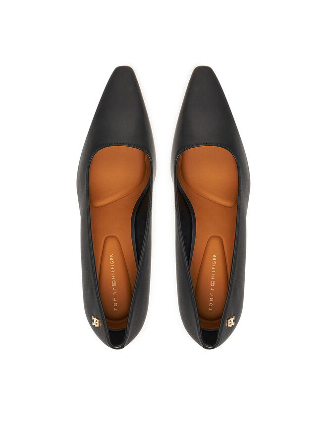 Туфли на высоком каблуке Logo Pump Slanted Hl FW0FW08993 Tommy Hilfiger, черный — фото 4
