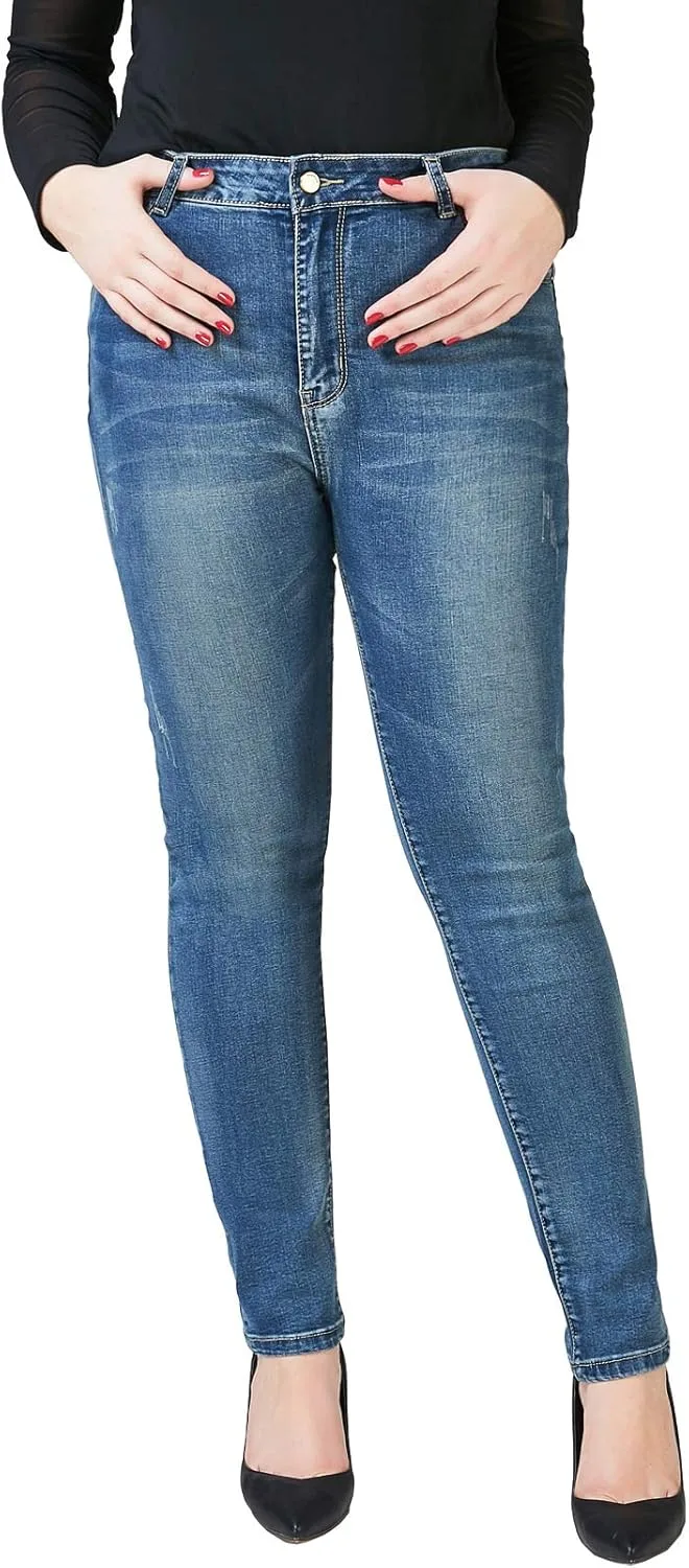 

Женские джинсы Classic Tapered Leg Mid Rise Slim Fit Distressed Skinny Denim Itemnew