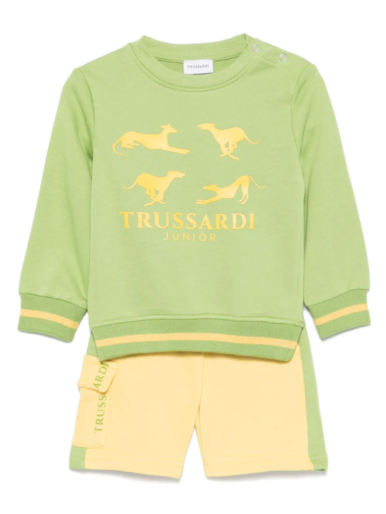 

Комплект шорт с тисненым логотипом TRUSSARDI JUNIOR, желтый