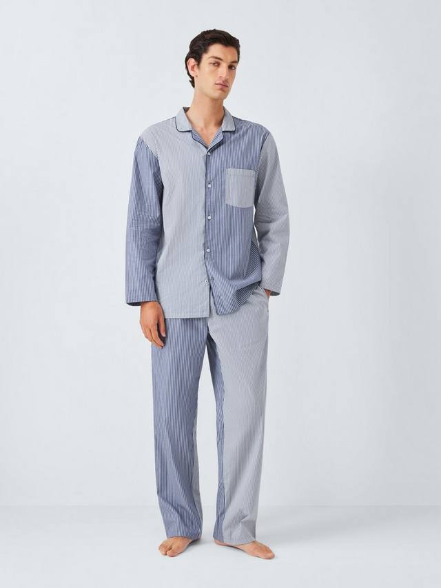 

Пижамный комплект из органического хлопка с аппликацией John Lewis, Blue Mid