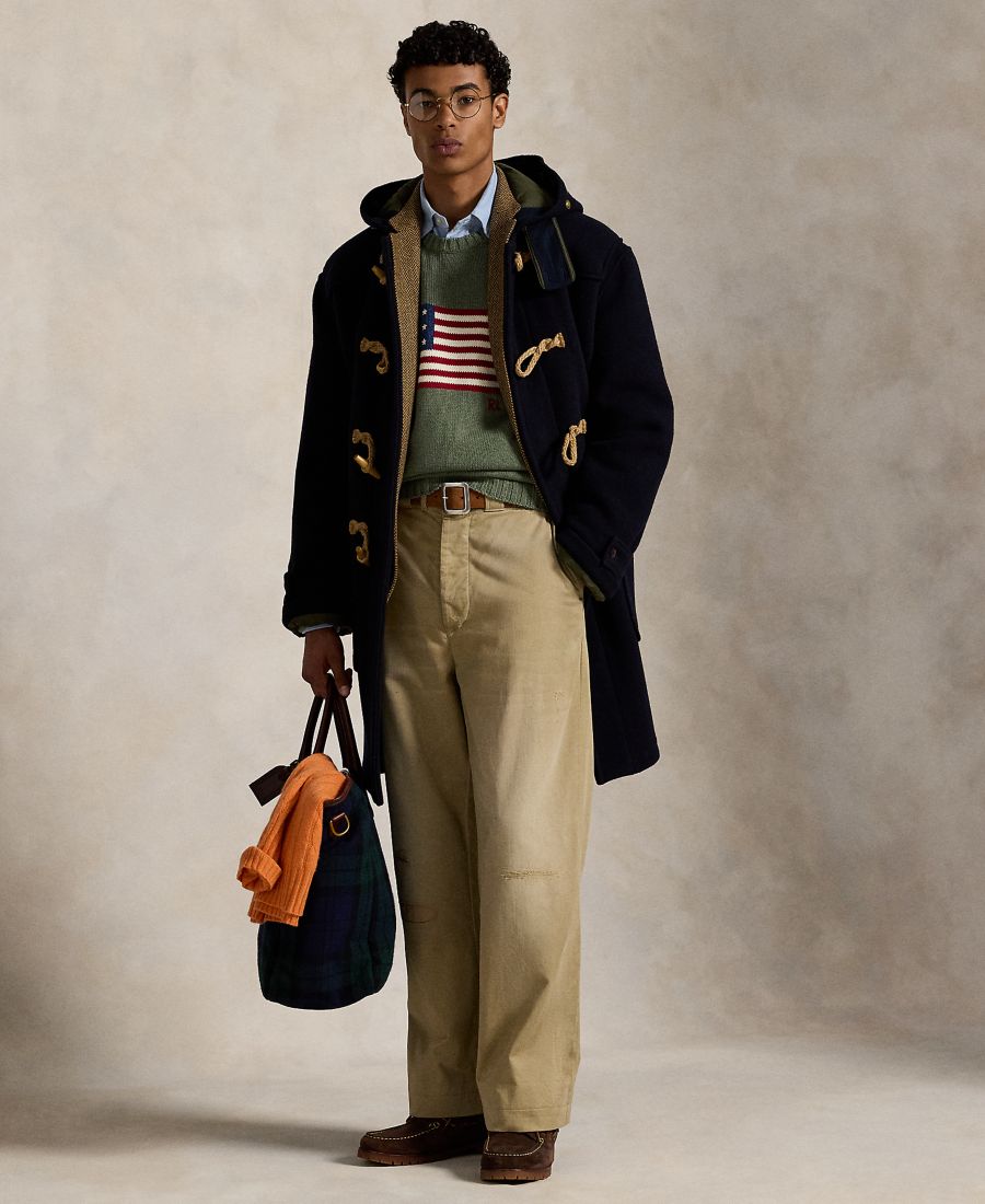 

Унисекс свитер с культовым флагом Polo Ralph Lauren, Camouflage Melange