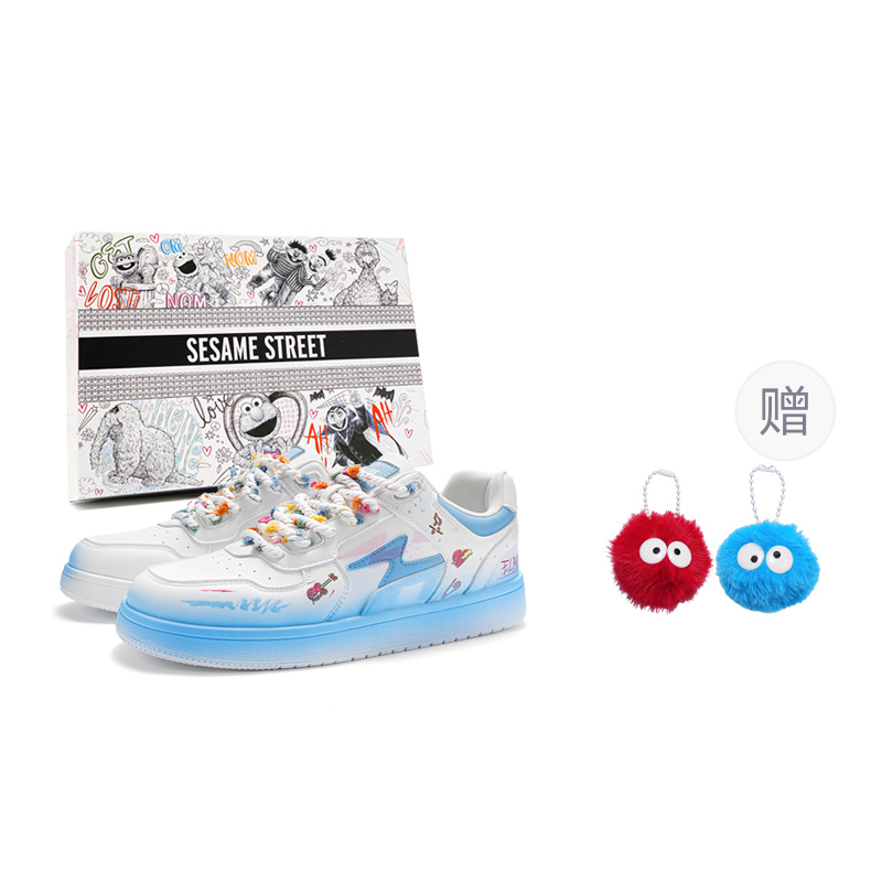 

SESAME STREET Износостойкие, сбалансированные, легкие, дышащие, увеличивающие рост низкие кеды унисекс Snow Blue (включая 1 случайный кулон), цвет Snow Blue (Includes 1 Random Pendant)