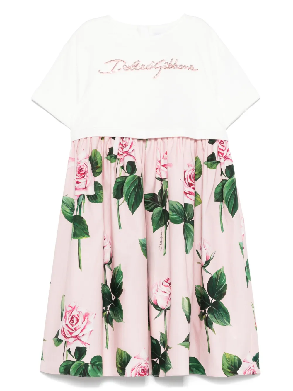 

Платье с пайетками Dolce & Gabbana Kids, розовый