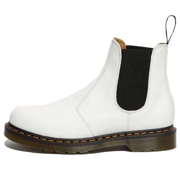 

Кроссовки 2976 yellow stitch smooth leather chelsea boots 'white' Dr. Martens, белый