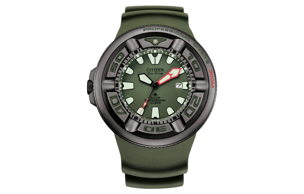 

CITIZEN Часы Light Powered Quartz Movement Rubber Strap Watch Men's Watch Green Dial BJ8057 17X, Green Dial