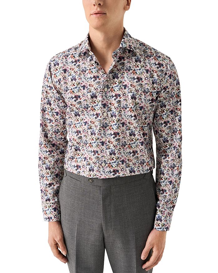 

Рубашка Slim Fit с цветочным принтом Eton, мультиколор