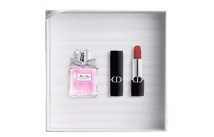 Подарочный набор Christian Dior: туалетная вода Miss Dior Blooming Bouquet, 50 мл + губная помада Dior Rouge Dior Velvet Lipstick 999 — фото 3