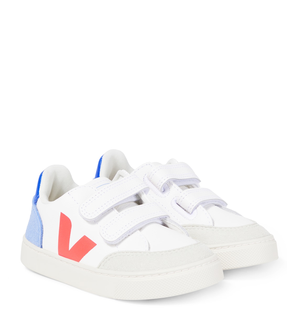 

Кожаные кроссовки V-12 Veja Kids, White_Multico_Orange-Fluo