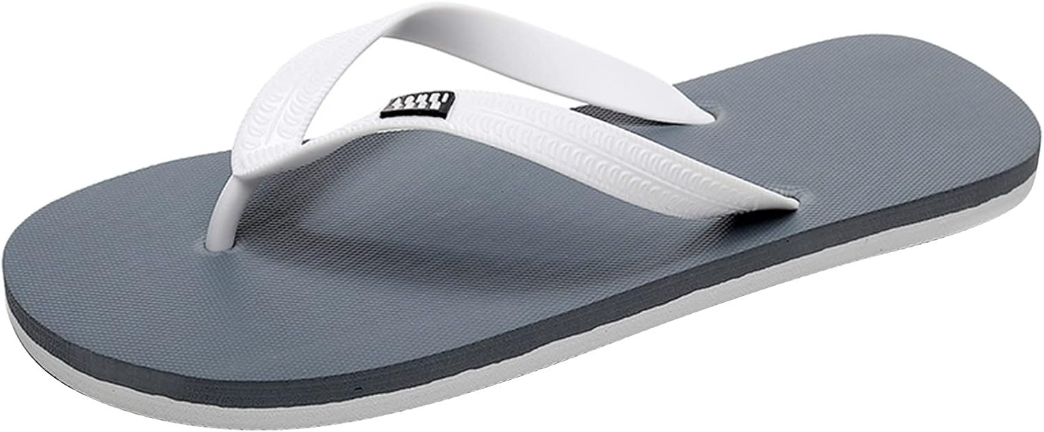 

Мужские туфли-тапочки с плоской елочкой, модные повседневные пляжные сандалии с поддержкой размера Generic, серый