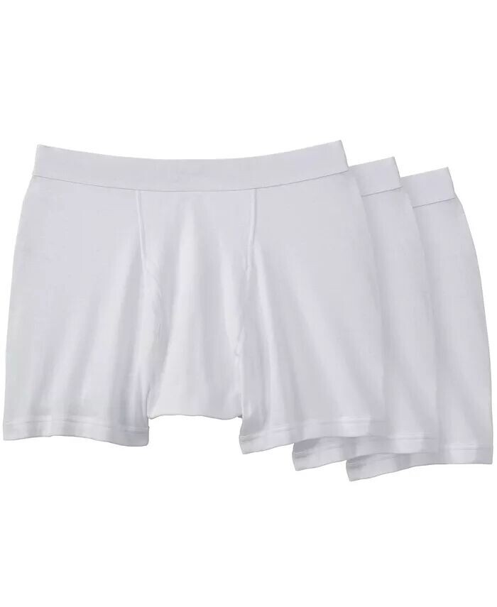 

Хлопковые трусы средней длины Big & Tall (3 шт.) KingSize, белый
