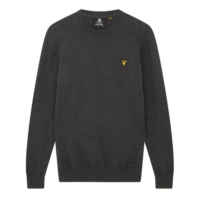 

Пуловер с круглым вырезом мериносовый серый Lyle & Scott, серый