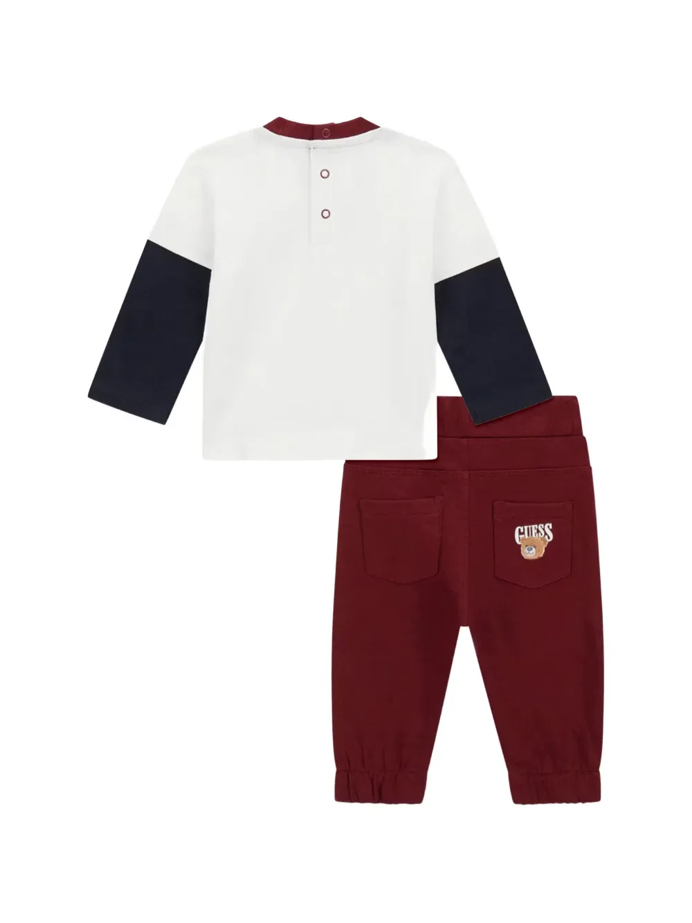 Спортивный костюм с изображением медведя Guess Kids, красный — фото 2