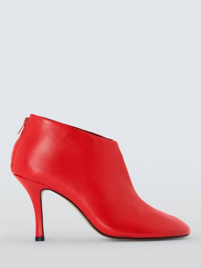 West Leather ботинки на высоком каблуке с круглым носком John Lewis, Red