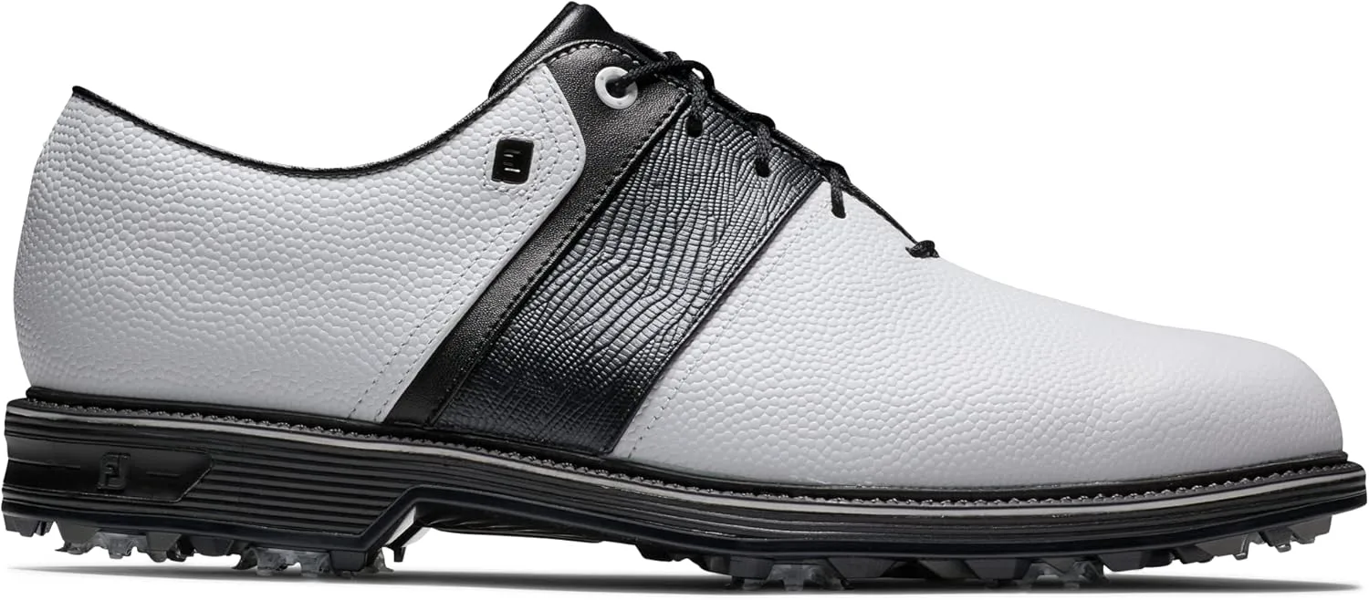 Мужские гольф-ботинки FootJoy серии Premiere Packard прошлого сезона, бело-черные, размер 10,5, белый/черный — фото 2