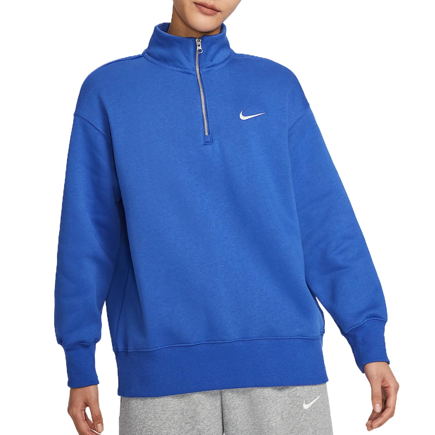 Nike Спортивный свитшот Phoenix Fleece для женщин синий